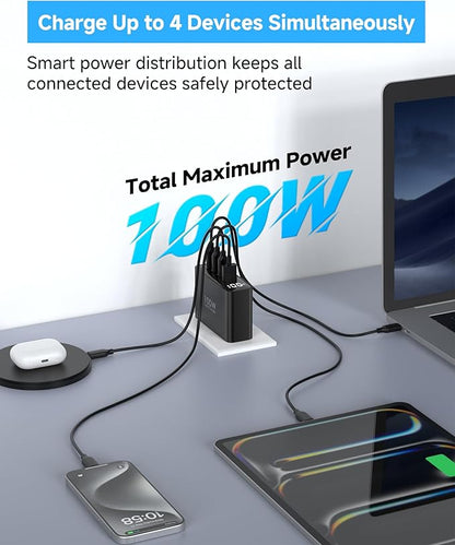 100W USB C Charger, 4-Port PD Fast Charging Block - Image 4