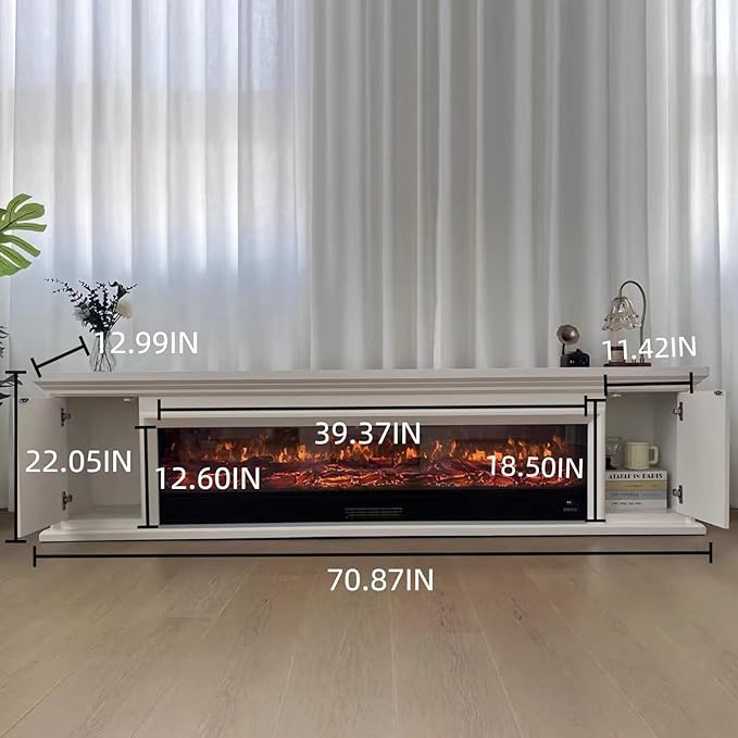 Freestanding Electric Fireplace Heater - Image 2