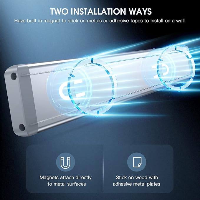MCGOR 10inch Under Cabinet Lighting, 2 Pack Rechargeable Motion Sensor Light - Image 6