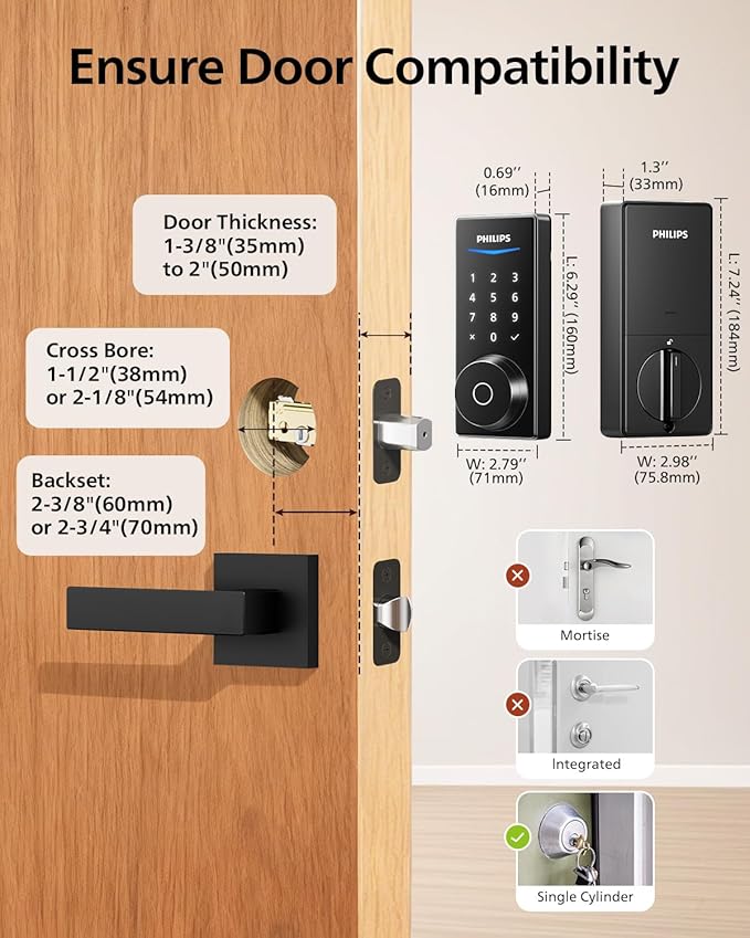 Philips Built-in WiFi Smart Lock, Keyless Entry Door Lock - Image 9