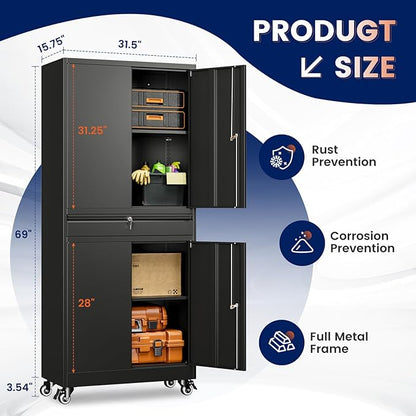 Yizosh Metal Garage Storage Cabinet - Image 3