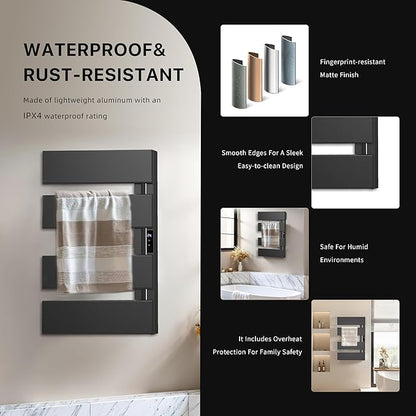 Electric Heated Towel Warmer Rack - Image 7