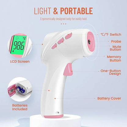 Forehead Thermometer for Adults, Kids & Babies, No-Touch Digital Thermometer - Image 6