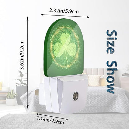 Axxitude St Patrick's Day Shamrock Night Lights Plug into Wall - Image 3