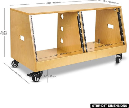Sound Town DIY 2 x 8U Slanted Studio Rack - Image 6