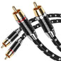 TODN Audiophile RCA Cables Stereo Shielded HiFi 2RCA Male to Male by TODNAudio