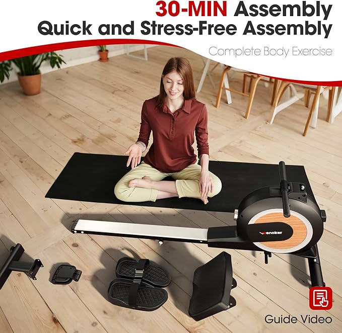 Rowing Machine for Home, Magnetic Rower Machine, 350 LB Weight Capacity - Image 6