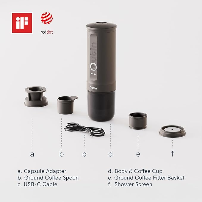OutIn Nano Portable Electric Espresso Machine, Travel Coffee Maker - Image 2