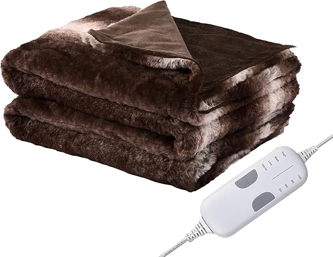 Electric Heated Blanket Throw Size 50"×60" by EydnaEletcricBlanket