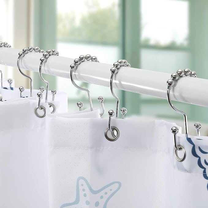 Shower Curtain Hooks, Goowin Shower Curtain Rings, Stainless Steel Shower - Image 2