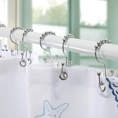 Shower Curtain Hooks, Goowin Shower Curtain Rings, Stainless Steel Shower - Image 2