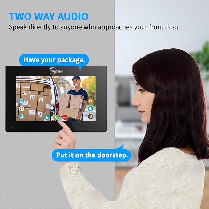Wired Apartment Video Intercom System, 1080P HD Video Doorbell, Compatible - Image 3
