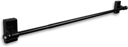 Rod Desyne 7/16 Inch Magnetic Curtain Rod, 28-48 Inch, Black