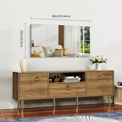 CILIBER Frameless Mirror, 20x36 Inch Bathroom Mirrors - Image 3