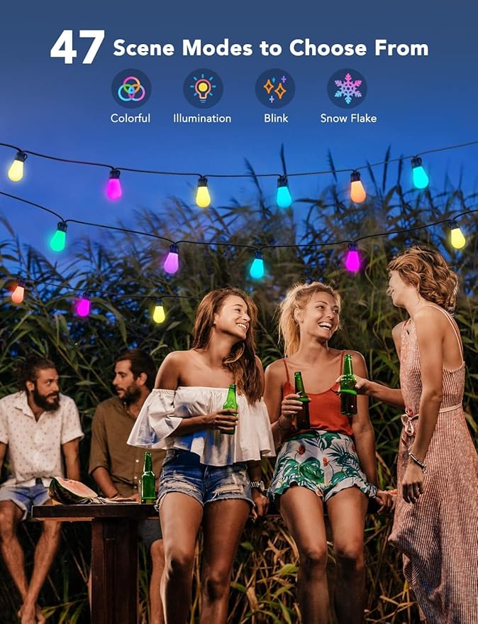 Govee Smart Outdoor String Lights H7029, 24ft RGBIC Outdoor Lights - Image 5