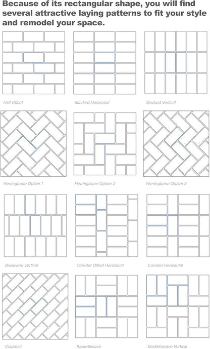 AULIGET 100-Piece Peel and Stick Backsplash Wall Tiles, Laundry Room - Image 8