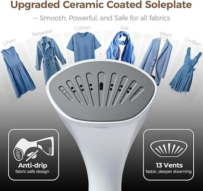 Mafilise Steamer for Clothes, 20S Heat Up, 1500W & 3 Steam Settings, Ceramic - Image 4
