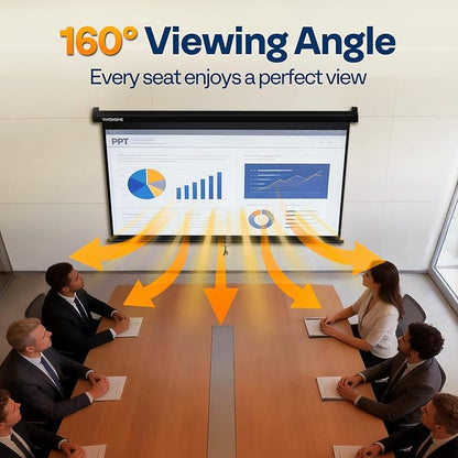 VIVOHOME 100 Inch 16:9 Pull Down Projector Screen, HD 4K Retractable Movie - Image 7