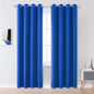 DUALIFE Royal Blue Blackout Curtain Drapes 96 inch Length Solid Energy by DUALIFE