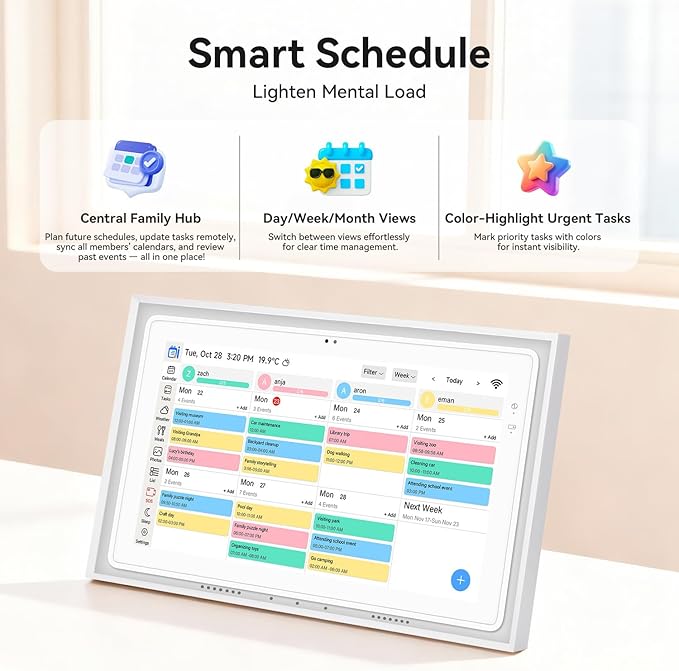 Missfly 12.3 Inch AI Calendar, Electronic Calendar Planner Wall Touch Screen - Image 3