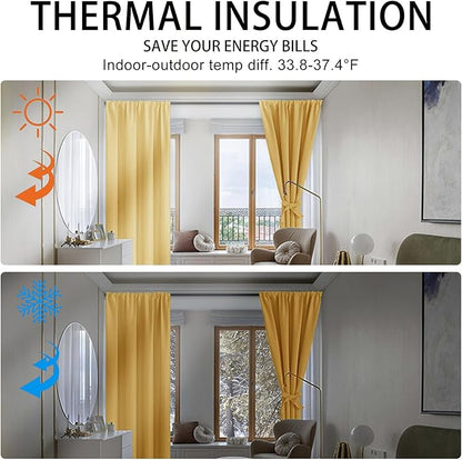 JIUZHEN Blackout Curtains for Bedroom - Image 4