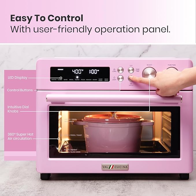 VAL CUCINA Retro Style Infrared Heating Air Fryer Toaster Oven, Extra Large - Image 6