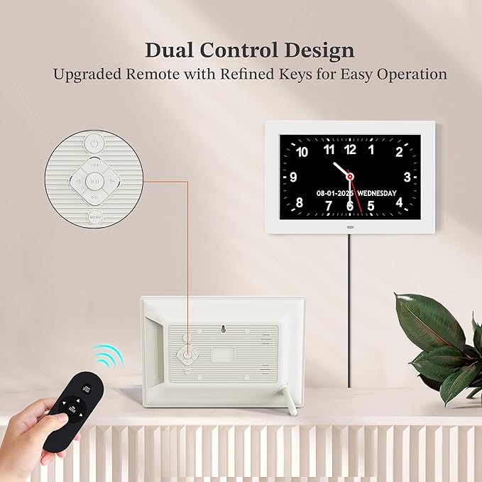 10.1'' Extra Large Digital Clock, 1280*800p HD Display, Dementia Clock - Image 4
