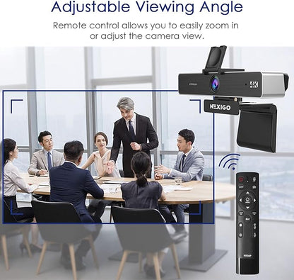 NexiGo Zoom Certified, N950P 4K Zoomable Webcam, RF Remote, Sony_Starvis Sensor - Image 3