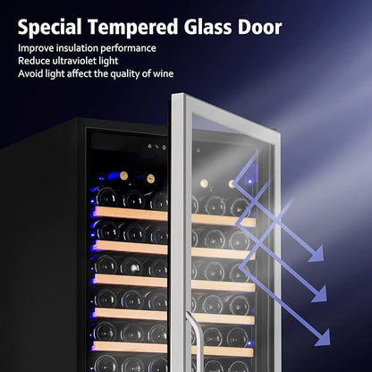 Wine Cooler Refrigerator, 179 Bottles Professional Wine Fridge - Image 5