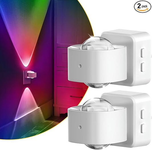L LOHAS LED Night Light, Color Changing Night Lights Plug into Wall, Rotating by LLOHASLED