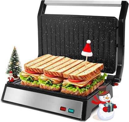 Aigostar Panini Press, 1200W Sandwich Maker and Electric Indoor Grill - Image 9