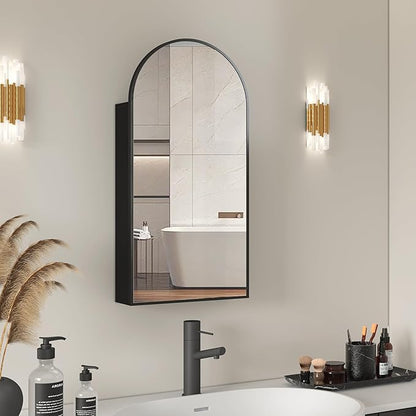16 x 32 Black Bathroom Medicine Cabinet - Image 8