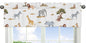 Sweet Jojo Designs Jungle Animals Window Treatment Valance Dark Hunter Green Yellow Grey Rust Orange Black and White Wildlife Safari Animal Gray Elephant Giraffe Lion Monkey Leopard Cheetah Zebra Bird