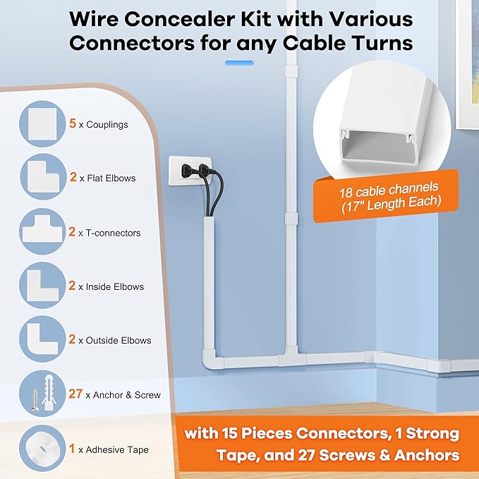 306in Cord Hider Kit, Cord Covers - Image 3