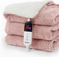 Heated Blanket Electric Blanket Twin Waffle, 62x84 Inches Sherpa Fleece Fast by blunique