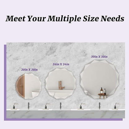 Bathroom Mirror for Wall, Beveled Edge Frameless Wall Mount Vanity Mirror - Image 6