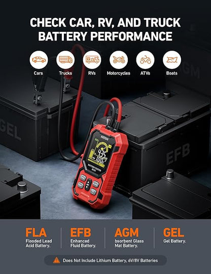 AstroAI Car Battery Tester, 12V/24V Digital Automotive Meter Diagnostic Tool - Image 3