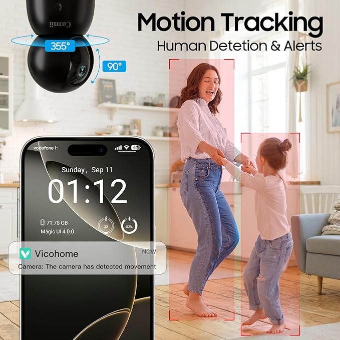 2K Security Camera Indoor, 2.4G & 5G WiFi Pet Camera - Image 7