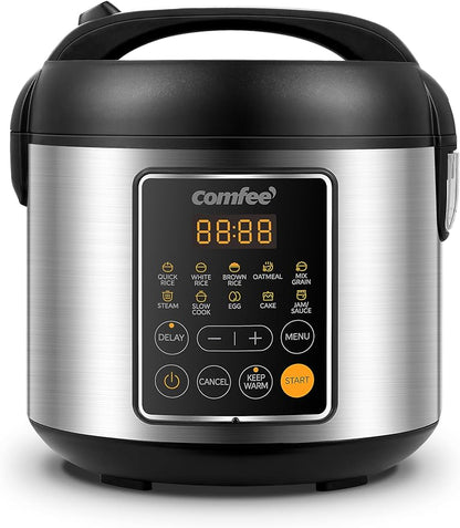 COMFEE' Rice Cooker, 4 Cups Uncooked, 8 Cups Cooked Slow Cooker, 2 Qt Small by COMFEE