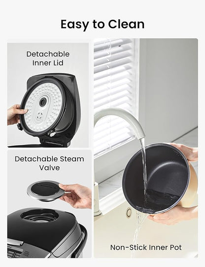 COMFEE' Rice Cooker 12 Cups Cooked/6 Cups Uncooked, Portable Non-Stick Rice - Image 7