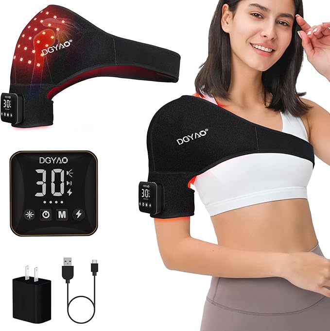 Cordless Shoulder Red Light Therapy Belt, Portable Near Infrared Light Therapy by Dialudon%C2%AE