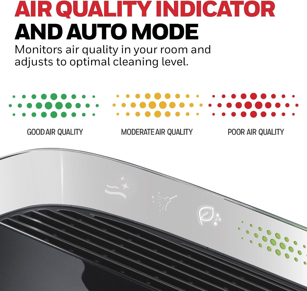 honeywell hepa air purifier for home, 2423 ft², side view