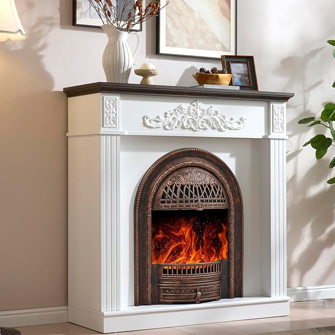 45" Birdcage-Style Electric Fireplace by SOOWERY