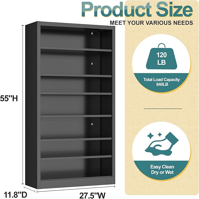 6-Tier Adjustable Steel Garage Storage Shelf - Image 3