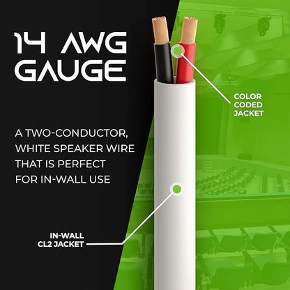 GearIT 14/2 Speaker Wire 14AWG Gauge - Image 2