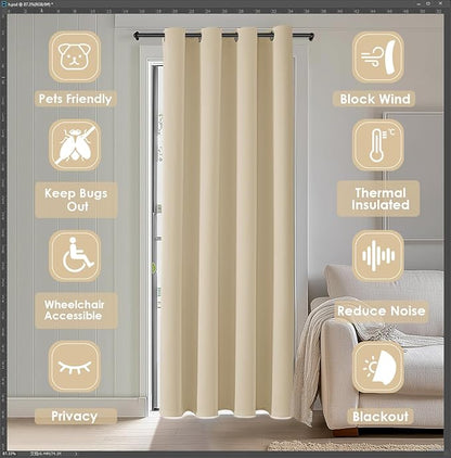 ChrisDowa Blackout Curtains 80 Inches Long - Image 3