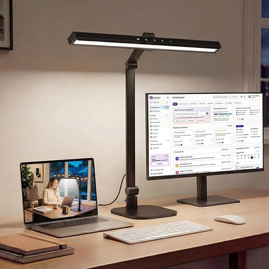 LIONVISON Desk Lamps for Home Office: 2 in 1 Eye-Caring Modern LED Desk Lamp by WelcometovisitLIONVISON
