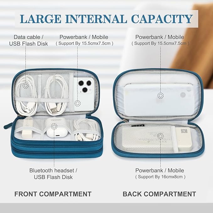 FYY Electronic Organizer, Travel Cable Organizer All-in-One Storage Bag Pouch - Image 3
