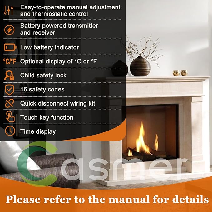 Universal Smart Fireplace Remote Control, Fit - Image 4