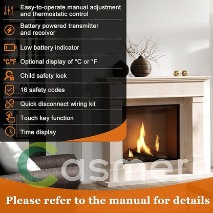 Universal Smart Fireplace Remote Control, Fit - Image 4
